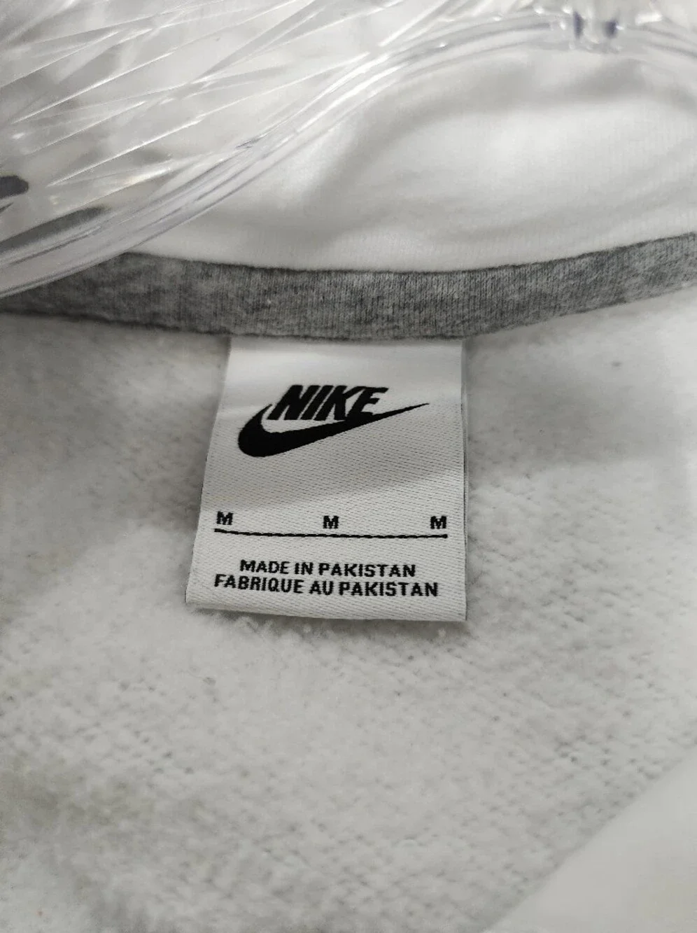 Nike White Pullover Hoodie with Black Swoosh